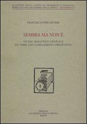 Sembra ma non è. Studio semantico-lessicale sui verbi con completamento predicativo