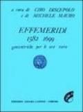 Effemeridi geocentriche 1582-1700. Geocentriche per le ore zero
