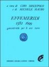 Effemeridi geocentriche 1582-1700. Geocentriche per le ore zero