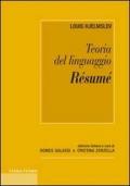 Résumé. Teoria del linguaggio