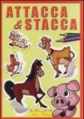 Animali da attaccare e colorare. Attacca & stacca