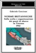 Norme britanniche. Sulla scelta e organizzazione dei punti di sbarco in Toscana 1942