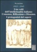 1922-1945. I tre volti dell'intellettualità italiana. Consenso, riflessione e dissenso. I protagonisti del sapere