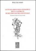 Lettura didattico-tematica della satira VI di Decimo Giunio Giovenale