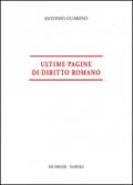 Ultime pagine di diritto romano