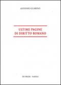 Ultime pagine di diritto romano