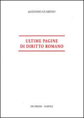 Ultime pagine di diritto romano