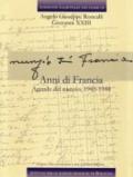 Edizione nazionale dei diari di Angelo Giuseppe Roncalli - Giovanni XXIII. 5.Anni di Francia. Agende del nunzio. Testo francese a fronte