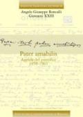 Pater amabilis. Agende del pontefice 1958-1963. Ediz. critica