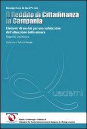 Il reddito di cittadinanza in Campania. Elementi di analisi per una valutazione dell'attuazione della misura. Rapporto preliminare