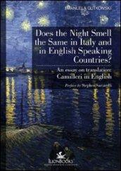 Does the night smell the same in Italy and in English speaking countries? An essay on translation. Camilleri in english