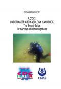 A.CDC I. Underwater archaelogy handbook. The smart guide for surveys and investigations