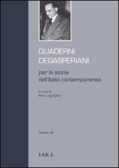 Quaderni degasperiani per la storia dell'Italia contemporanea: 3