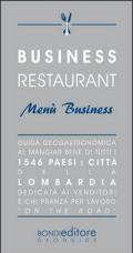 Business restaurant. Menù business