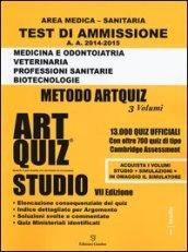 Artquiz studio. Test di ammissione a: medicina, odontoiatria, veterinaria, professioni sanitarie, biotecnoloolge. Area medica-sanitaria