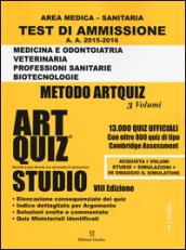 Artquiz studio. Test di ammissione a: medicina, odontoiatria, veterinaria, professioni sanitarie, biotecnoloolge. Area medica-sanitaria