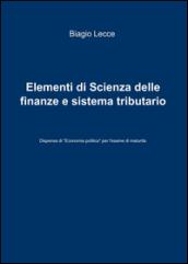 Elementi di scienza delle finanze e sistema tributario