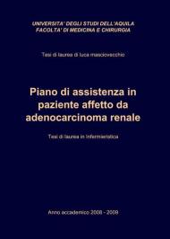 Piano di assistenza in paziente affetto da adenocarcinoma renale