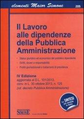 Il lavoro alle dipendenze della pubblica amministrazione