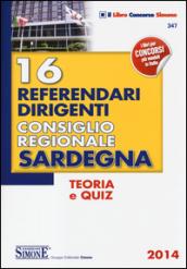 16 referendari dirigenti Consiglio Regionale Sardegna. Teoria e quiz