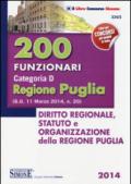 200 funzionari categoria D. Regione Puglia. Diritto regionale, statuto e organizzazione della regione Puglia