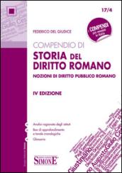 Compendio di storia del diritto romano. Nozioni di diritto pubblico romano