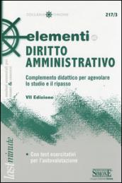 Elementi di diritto amministrativo. Complemento didattico per agevolare lo studio e il ripasso