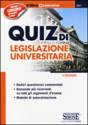 Quiz di legislazione universitaria