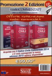 Codice civile. Annotato con la giurisprudenza-Appendice di aggiornamento ai codici civile e penale. Con CD-ROM (2 vol.)