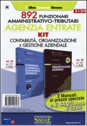 Agenzia entrate. 892 funzionari amministrativo-tributari. Kit contabilità, organizzazione e gestione aziendale