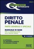 Diritto penale. Parte generale e speciale. Manuale di base per la preparazione alla prova orale