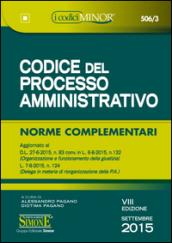 Codice del processo amministrativo. Ediz. minore