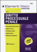 Elementi Maior di Diritto Processuale Penale: • Principi fondamentali del processo • Soggetti, atti e prove • Procedimento cautelare • Indagini preliminari • Dibattimento ed impugnazioni