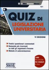 Quiz di legislazione universitaria