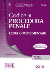 Codice di procedura penale. Leggi complementari. Ediz. minor. Con aggiornamento online