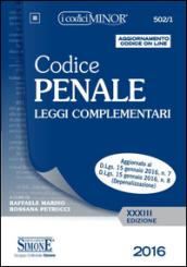 Codice penale. Leggi complementari. Ediz. minor. Con aggiornamento online