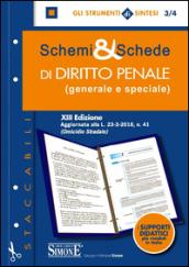 Schemi & schede di diritto penale. Generale e speciale