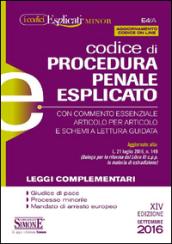 Codice di procedura penale esplicato. Leggi complementari. Ediz. minor