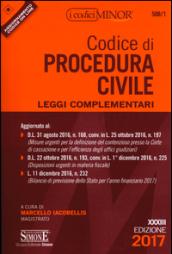 Codice di procedura civile. Leggi complementari. Ediz. minor