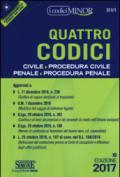 Quattro codici. Civile, procedura civile, penale, procedura penale. Con aggiornamento online