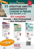 Kit completo 22 Istruttori amministrativi Comune di Firenze: Manuale-Quiz professionali-Quiz attitudinali