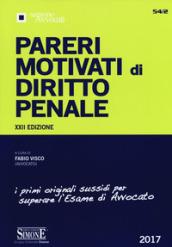 Pareri motivati di diritto penale