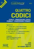 Quattro codici: Civile-Procedura civile-Penale-Procedura penale. Con aggiornamento online