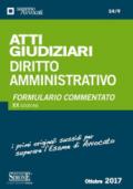 Atti giudiziari. Diritto amministrativo. Formulario commentato