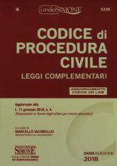 Codice di procedura civile. Leggi complementari