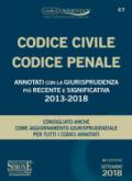 Codice civile-codice penale. Annotati con la giurisprudenza più recente e significativa 2013-2018