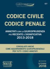 Codice civile-codice penale. Annotati con la giurisprudenza più recente e significativa 2013-2018