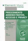 Procedimento amministrativo, accesso e privacy