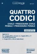 Quattro codici: Civile-Procedura civile-Penale-Procedura penale. Con aggiornamento online