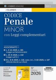 Codice Penale Minor. Leggi complementari. Con APP CODICI SIMONE per un codice sempre aggiornato